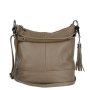 Kožená crossbody kabelka fango Talianska Anitag