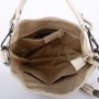 Kožená crossbody kabelka béžová Talianska Anita vnútro