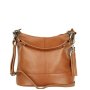 Kožená kabelka  Genuine leather Talianska Anita cognac