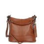 Kožená crossbody kabelka malá Genuine leather Talianska hnedá marrone Anita v