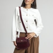 Dámska kožená kabelka crossbody Wojewodzic bordová 31883/A20/Z b