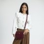 Dámska kožená kabelka crossbody Wojewodzic bordová 31883/A20/Z rtr