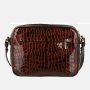 Pohľad zo zadu kožená crossbody Wojewodzic 31952 hnedá