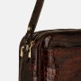 Kožená crossbody kabelka hnedá Wojewodzic 31952  detail kože
