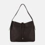 Dámska kožená kabelka veľká vrecovitá čokoládová Wojewodzic 31912fg
