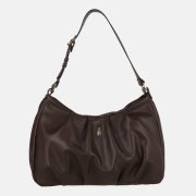 Dámska tmavohnedá kožená kabelka Wojewodzic – predný pohľad 31970