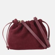 Dámska bordová kabelka z mäkkého semišu s ramienkom Wojewodzic 31989