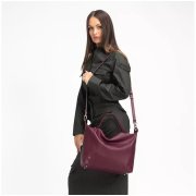 Dámska kožená veľká kabelka Wojewodzic čierna 3c