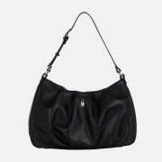 čierna dámska kožená kabelka cez rameno  Wojewodzic 31970