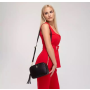 Malé čierne kožené kabelky crossbody Wojewodzic 3176c