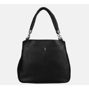 detail štruktúry pravej kože a strieborného kovania Wojewodzic čierna 31215