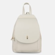 béžový elegantný dámsky kožený batoh mestský štýl Wojewodzic 31951