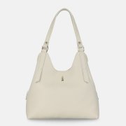 svetlobéžová dámska kožená kabelka na rameno z pravej talianskej kože elegantná 32050