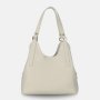 kvalitná dámska kožená kabelka svetlobéžová minimalistický dizajn 32050 zad