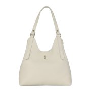 svetlobéžová dámska kožená kabelka na rameno z pravej talianskej kože elegantná 32050