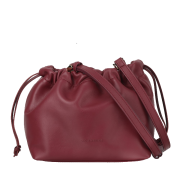 mini kožená kabelka vínovo červená crossbody hladká koža model 31989