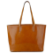 Cognac medová talianska kožená shopper kabelka z pravej kože do práce Vanessa