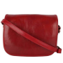 Dámska kožená kabelka crossbody Talianska červená Diana