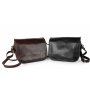 Dve farby kožená crossbody kabelka s vintage vzhľadom Diana