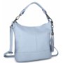 svetlomodrá talianska kožená kabelka crossbody Vera Pelle Anita