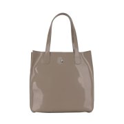 Taupe kožená shopper kabelka A4 Wojewodzic 31731 z pravej talianskej kože