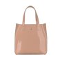 Veľká púdrovoružová kožená shopper kabelka A4 Wojewodzic 31731 z pravej talianskej kože