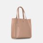 Púdrovoružová lakovaná shopper kabelka A4 Wojewodzic 31731 z pravej talianskej kože