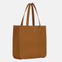 Elegantná koňaková shopper kabelka A4 Wojewodzic 31731 z pravej talianskej kože