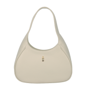Svetlá béžová kožená kabelka Wojewodzic 31969 na rameno z pravej kože
