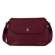 Bordová kožená crossbody kabelka Wojewodzic 31967 z pravej talianskej kože