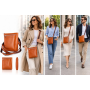 Koňaková talianska kožená crossbody kabelka pre dámy aj pánov – 3 outfity Vera Pelle