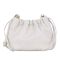 Svetlá pieskovo béžová mini kožená kabelka crossbody 31989