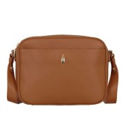 Medovohnedá kožená crossbody kabelka Wojewodzic 31952 z pravej talianskej kože