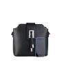 Kožené kabelky crossbody Talianske čierne Zaira z boku
