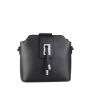 Kožené kabelky crossbody Talianske čierne Zaira z predu
