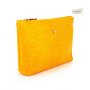 Dámska kožená kozmetická taška malá Wojewodzic žltá 3GD15/PC19,