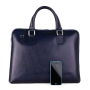kožené kabelky do ruky Talianske modré Cloe s mobilom
