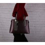 Vera Pelle kožené kabelky cez plece luxusné stredné Carina fialová a strieborné rúčky