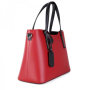 Luxusné kožené kabelky do práce Vera Pelle Talianske červená  Carina veľká A4