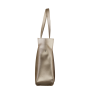 Veľká kožená kabelka nákupná taška Wojewodzic svetlá metalická zlatá 31731/D bn