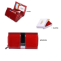 Veľká lakovaná kožená peňaženka iná Lorenti červená GF112 SH black bfsd